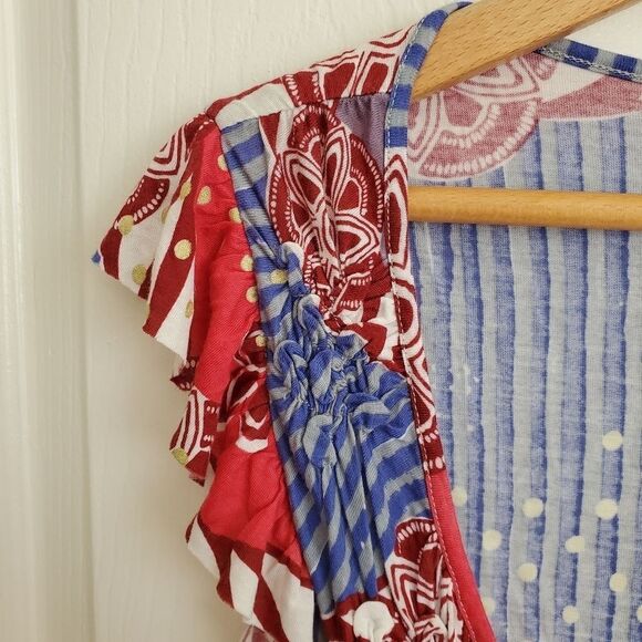 Anthropologie Mixed Pattern Top Size XS - Picture 8 of 12